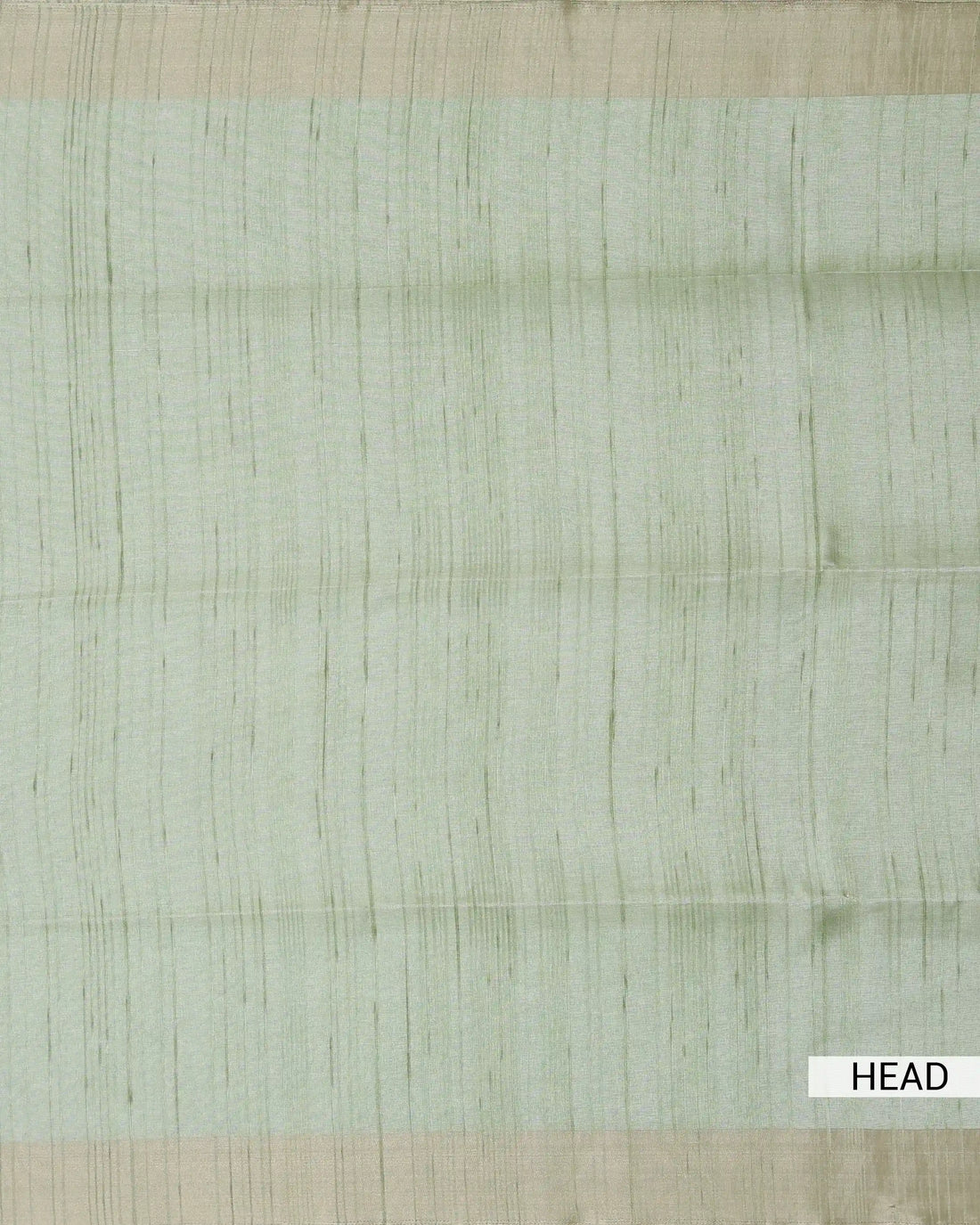 Semi Tussar Saree with Striped Woven Texture and Contrast Border – Green