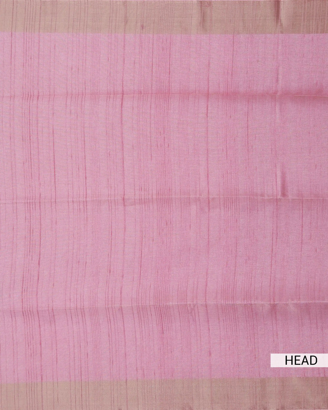 Semi Tussar Saree for Women with Striped Woven Texture and Contrast Border - Pink