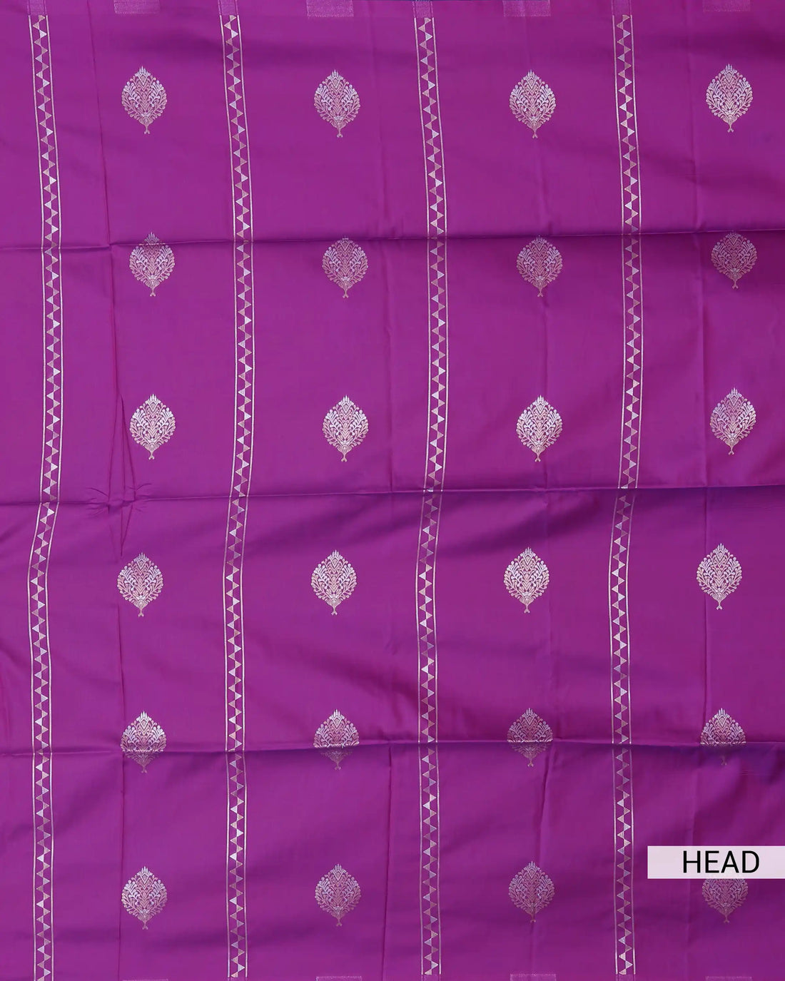 Semi Soft Silk Saree with Floral Zari Border and Intricate Zari Pallu - Dark Purple