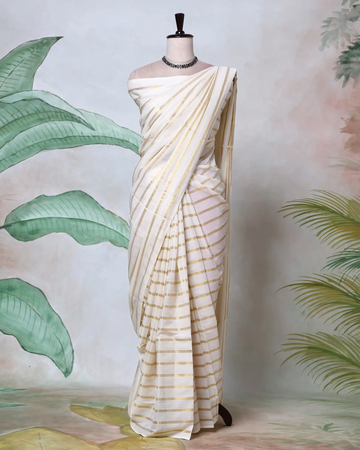 Kerala Kasavu Cotton Saree for Women | Onam Festival Wear, Family Function, Temple Visit | Jeyachandran