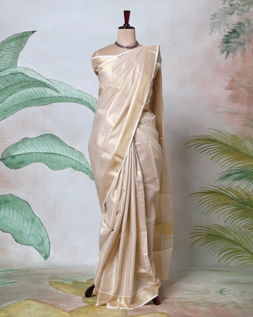 Kerala Kasavu Cotton Saree for Women | Onam Festival Wear, Family Function, Temple Visit | Jeyachandran