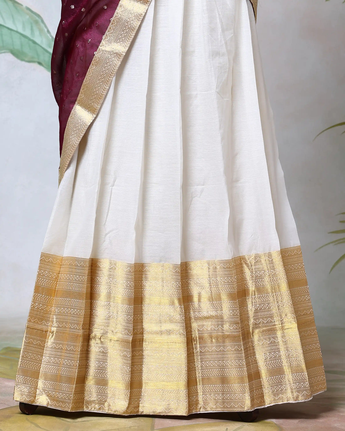 Cotton Semi Stitched Dhavani Set For Women | Festive Wear & Traditional Collection | Jeyachandran