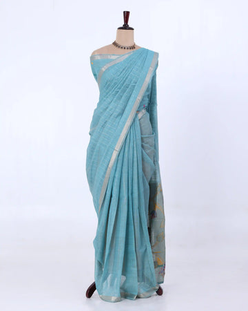 Elegant Paithani Silk Saree For Women | Office Wear Saree & Teen Collection Saree | Jeyachandran - Sky Blue