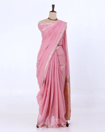 Elegant Paithani Silk Saree For Women | Office Wear Saree & Teen Collection Saree | Jeyachandran - Light Pink