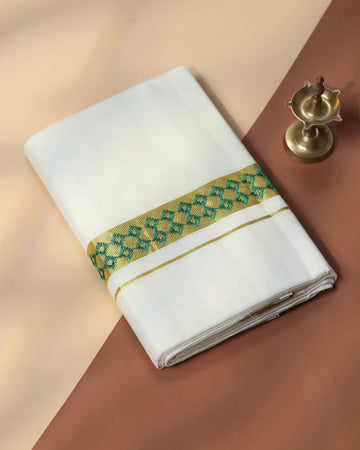 Men’s Traditional Handloom Cotton Dhoti | Family Function, Temple Visit, Wedding Function | Jeyachandran