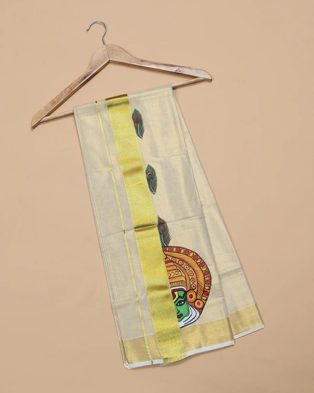 Men’s Traditional Handloom Cotton Dhoti | Family Function, Temple Visit, Wedding Function | Jeyachandran -  Cream