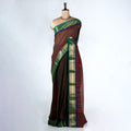Brown Kanchi Cotton Saree for Women | Festive Traditional Collection | Jeyachandran -Full View

