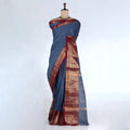 Grey Chettinad Cotton Sarees for Women | Office Wear Daily Wear & Special Occasion | Jeyachandran - Full View