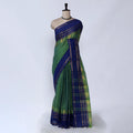 Green Chettinad Cotton Sarees for Women | Office Wear Daily Wear & Special Occasion | Jeyachandran - Full View