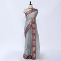 Grey Chettinad Cotton Sarees for Women | Office Wear Daily Wear & Special Occasion | Jeyachandran - Full View