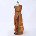 Light Brown Chettinad Cotton Sarees for Women | Office Wear Daily Wear & Special Occasion | Jeyachandran - Full View