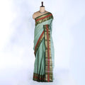 Light Green Chettinad Cotton Sarees for Women | Office Wear Daily Wear & Special Occasion | Jeyachandran - Full View