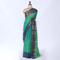 Green Chettinad Cotton Sarees for Women | Office Wear Daily Wear & Special Occasion | Jeyachandran - Full View
