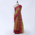 Olive Green Chettinad Cotton Sarees for Women | Office Wear Daily Wear & Special Occasion | Jeyachandran - Full View