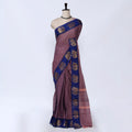 Onion Pink Chettinad Cotton Sarees for Women | Office Wear Daily Wear & Special Occasion | Jeyachandran - Full View