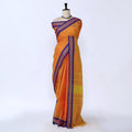 Orange Chettinad Cotton Sarees for Women | Office Wear Daily Wear & Special Occasion | Jeyachandran - Full View