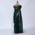 Teal Chettinad Cotton Sarees for Women | Office Wear Daily Wear & Special Occasion | Jeyachandran - Full View