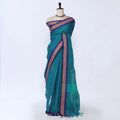 Teal Chettinad Cotton Sarees for Women | Office Wear Daily Wear & Special Occasion | Jeyachandran - Full View