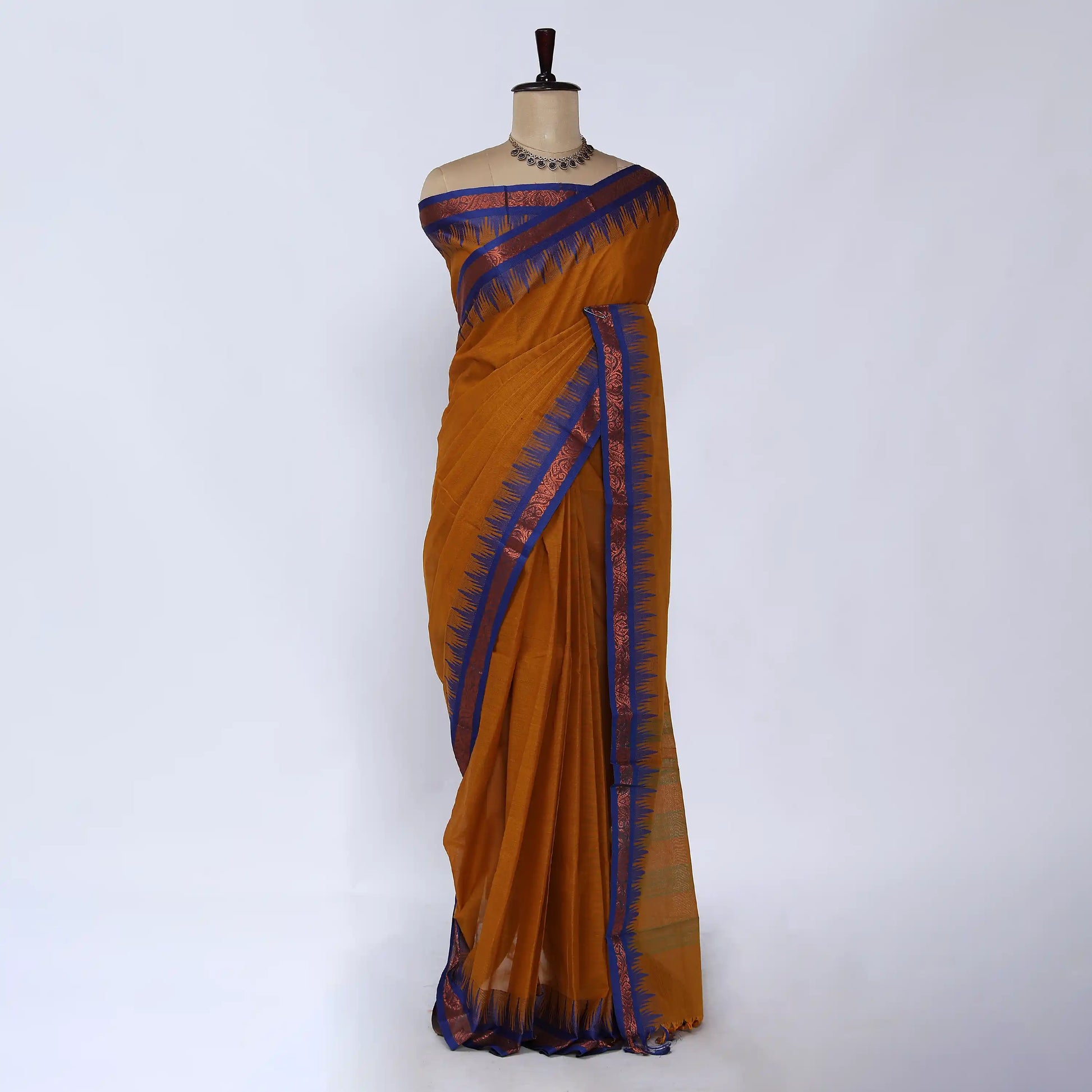 Yellow Chettinad Cotton Sarees for Women | Office Wear Daily Wear & Special Occasion | Jeyachandran - Full View