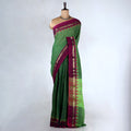Green Kanchi Cotton Saree for Women | Festive Traditional Collection | Jeyachandran -Full View
