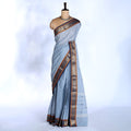 Grey Kanchi Cotton Saree for Women | Festive Traditional Collection | Jeyachandran -Full View
