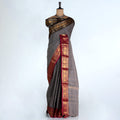 Grey Kanchi Cotton Saree for Women | Festive Traditional Collection | Jeyachandran -Full View
