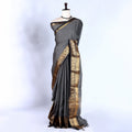 Grey Kanchi Cotton Saree for Women | Festive Traditional Collection | Jeyachandran -Full View

