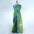 Light Green Kanchi Cotton Saree for Women | Festive Traditional Collection | Jeyachandran -Full View

