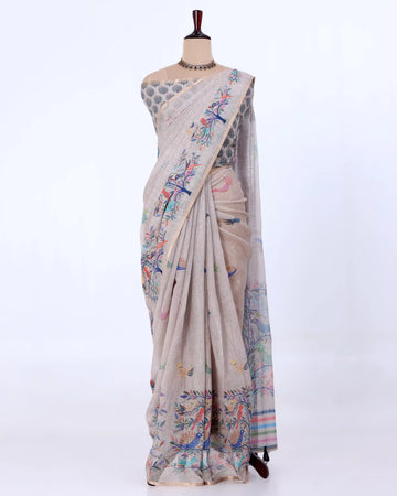 Linen Cotton Saree For Women | Traditional Wear, Festive Wear, Casual Wear | Jeyachandran