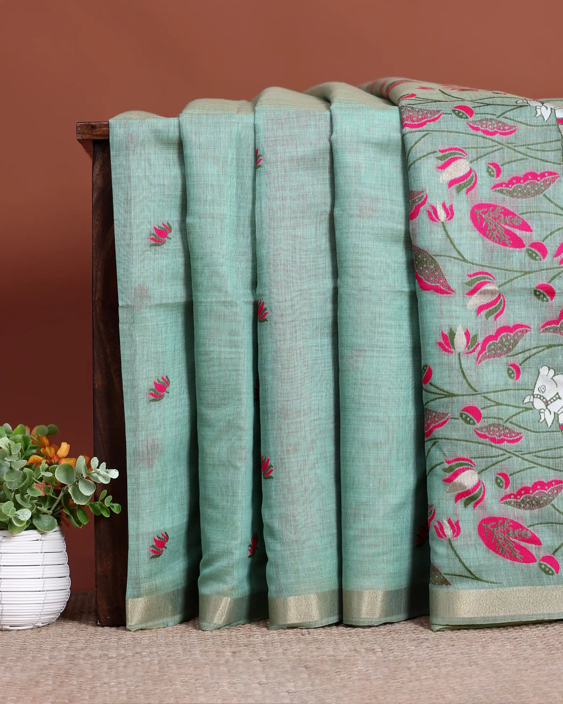 Linen Cotton Saree For Women | Traditional Wear, Festive Wear, Casual Wear | Jeyachandran