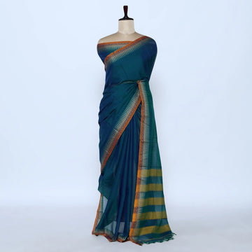 Narayanpet Cotton Sarees for Women | Summer Events & Temple Visits Collection | Jeyachandran - Teal