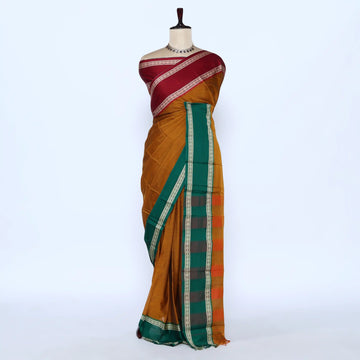 Narayanpet Cotton Sarees for Women | Summer Events & Temple Visits Collection | Jeyachandran - Brown