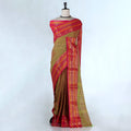 Olive Green Kanchi Cotton Saree for Women | Festive Traditional Collection | Jeyachandran -Full View
