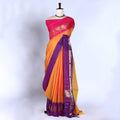 Orange Kanchi Cotton Saree for Women | Festive Traditional Collection | Jeyachandran -Full View

