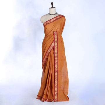 Yellow Kanchi Cotton Saree for Women | Festive Traditional Collection | Jeyachandran -Full View
