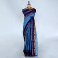 Sky Blue Kanchi Cotton Saree for Women | Festive Traditional Collection | Jeyachandran -Full View
