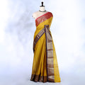 Yellow Kanchi Cotton Saree for Women | Festive Traditional Collection | Jeyachandran -Full View
