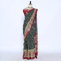 Green Semi Chanderi Sarees for Women | Temple Visits & Summer Events Collection | Jeyachandran - Full View
