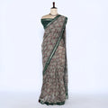 Green Semi Chanderi Sarees for Women | Temple Visits & Summer Events Collection | Jeyachandran - Full View

