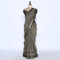 Green Semi Chanderi Sarees for Women | Temple Visits & Summer Events Collection | Jeyachandran - Full View

