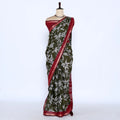 Green Semi Chanderi Sarees for Women | Temple Visits & Summer Events Collection | Jeyachandran - Full View
