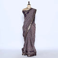 Lavender Semi Chanderi Sarees for Women | Temple Visits & Summer Events Collection | Jeyachandran - Full View
