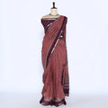 Maroon Semi Chanderi Sarees for Women | Temple Visits & Summer Events Collection | Jeyachandran - Full View
