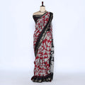 Maroon Semi Chanderi Sarees for Women | Temple Visits & Summer Events Collection | Jeyachandran - Full View
