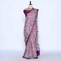 Pink Semi Chanderi Sarees for Women | Temple Visits & Summer Events Collection | Jeyachandran - Full View
