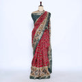 Pink Semi Chanderi Sarees for Women | Temple Visits & Summer Events Collection | Jeyachandran - Full View
