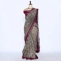 Purple Semi Chanderi Sarees for Women | Temple Visits & Summer Events Collection | Jeyachandran - Full View
