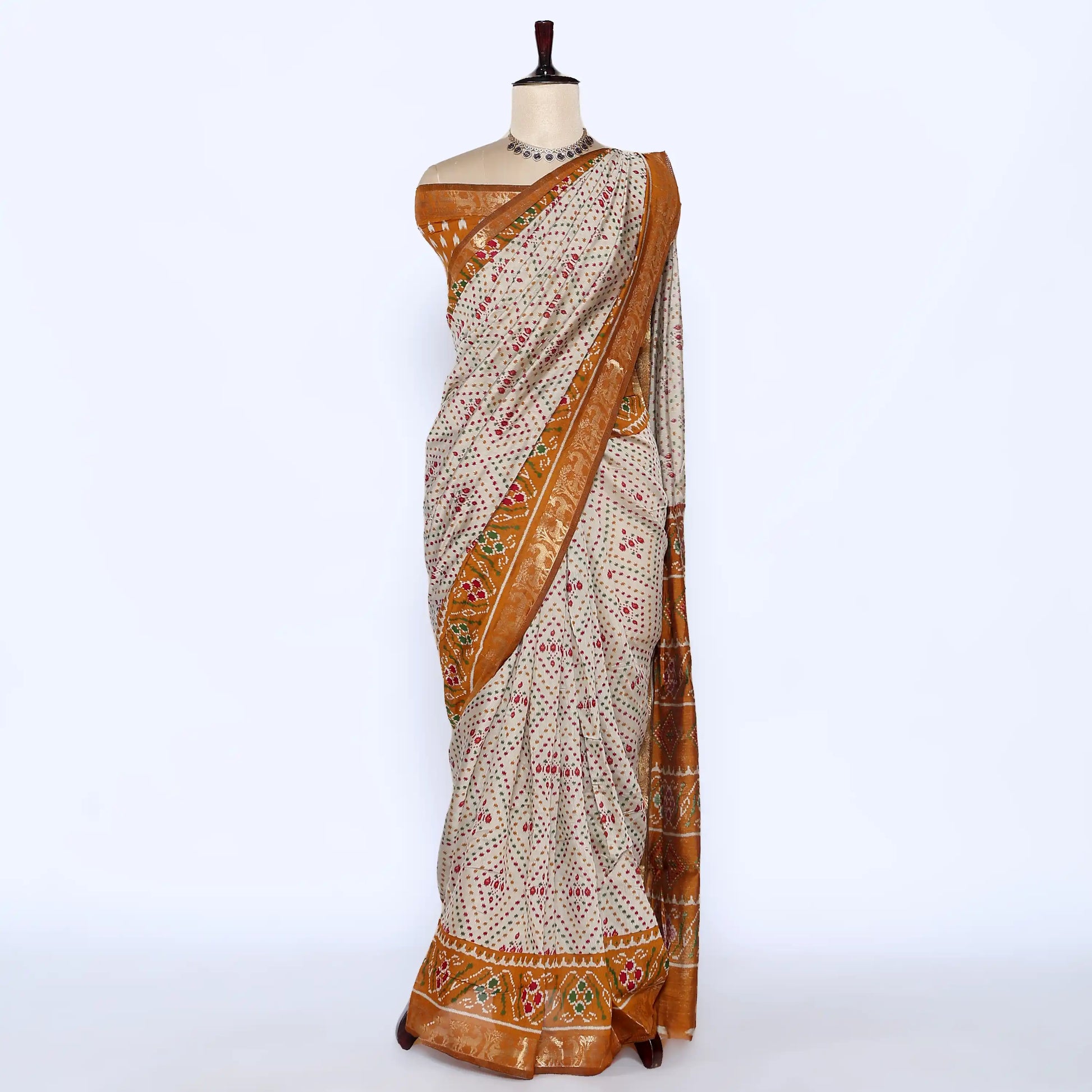 Yellow Semi Chanderi Sarees for Women | Temple Visits & Summer Events Collection | Jeyachandran - Full View
