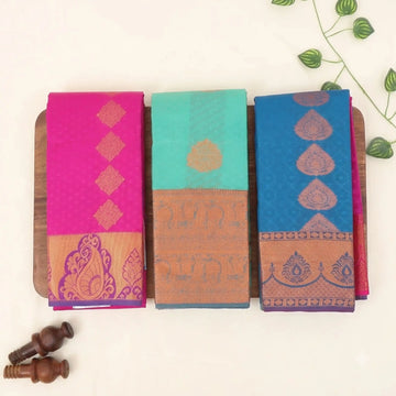 Buy 1 Get 2 Silk Sarees for Women | Bridal Wear & Wedding Occasion | Jeyachandran - Full View