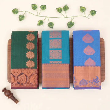 Buy 1 Get 2 Silk Sarees for Women | Bridal Wear & Wedding Occasion | Jeyachandran - Full View